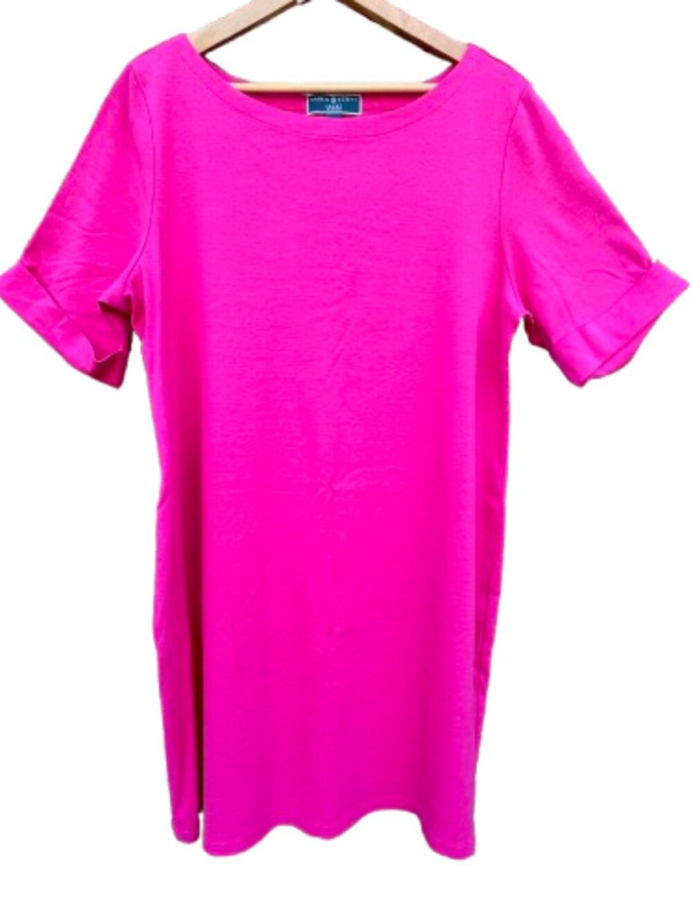 Pink T-shirt Dress Womens Size 1X Sporty Chic Karen Scott Sport Wild Punch